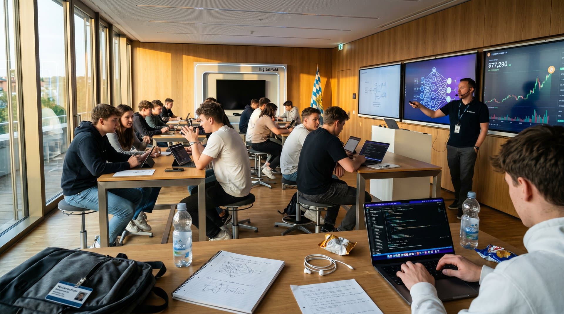 KI-Literacy in Weilerschule: Digitales Klassenzimmer mit Crypto-Charts und TU-Tools