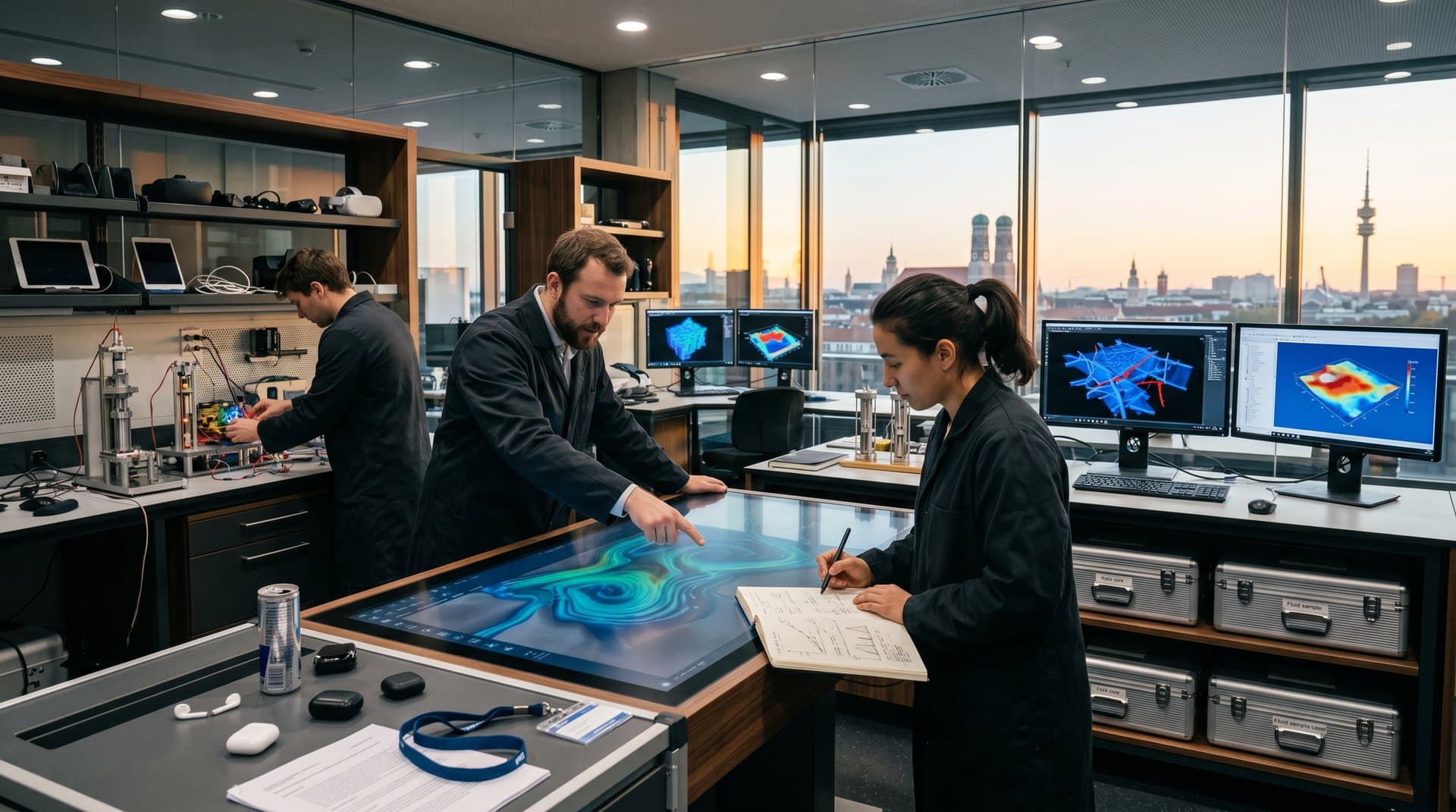 Geothermie-Labor TU München mit 3D-Modellen, Sensoren und Simulations-Tools für STEM-Unterricht