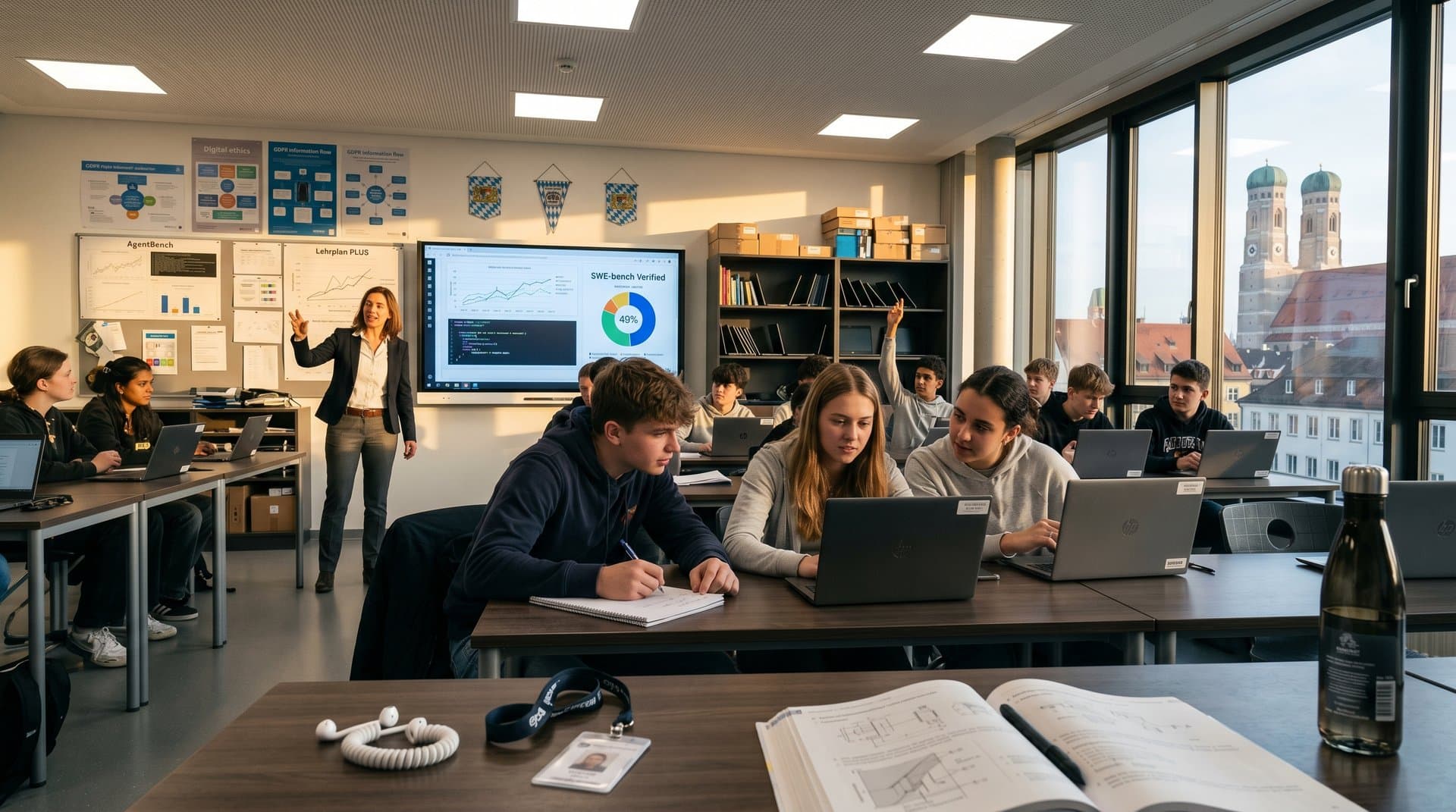 Münchner Gymnasialklasse codet SWE-bench-Alternativen mit Lehrerin und EdTech-Tools