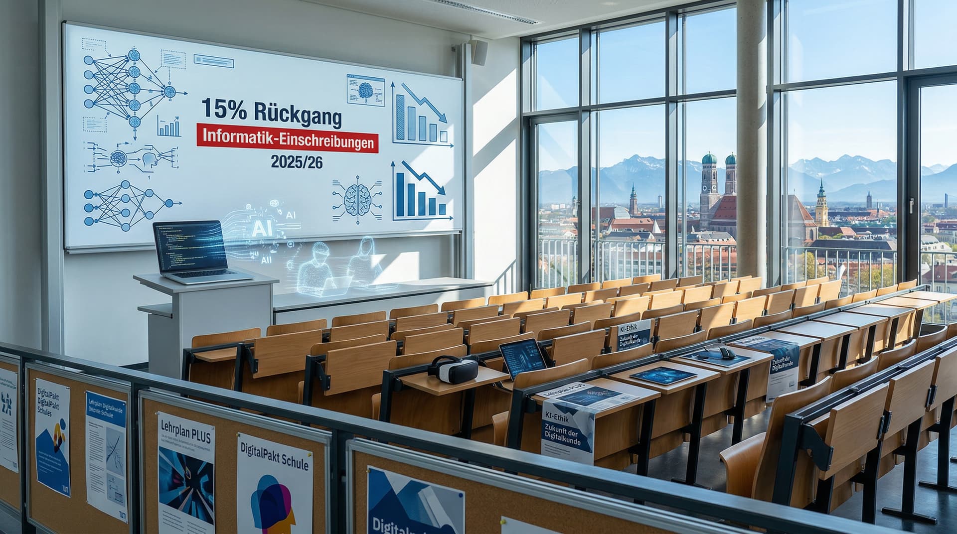 Rückgang Studiengänge: 15% weniger Informatik in Bayern 2025/26