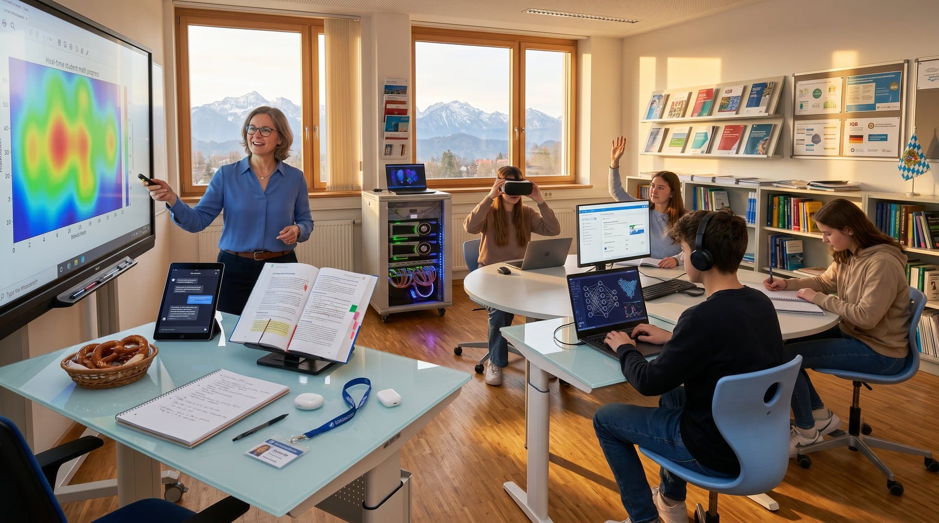 KI-gestütztes Klassenzimmer in Bayern mit Lehrplan PLUS, Heatmaps und EdTech-Tools für personalisierten Unterricht