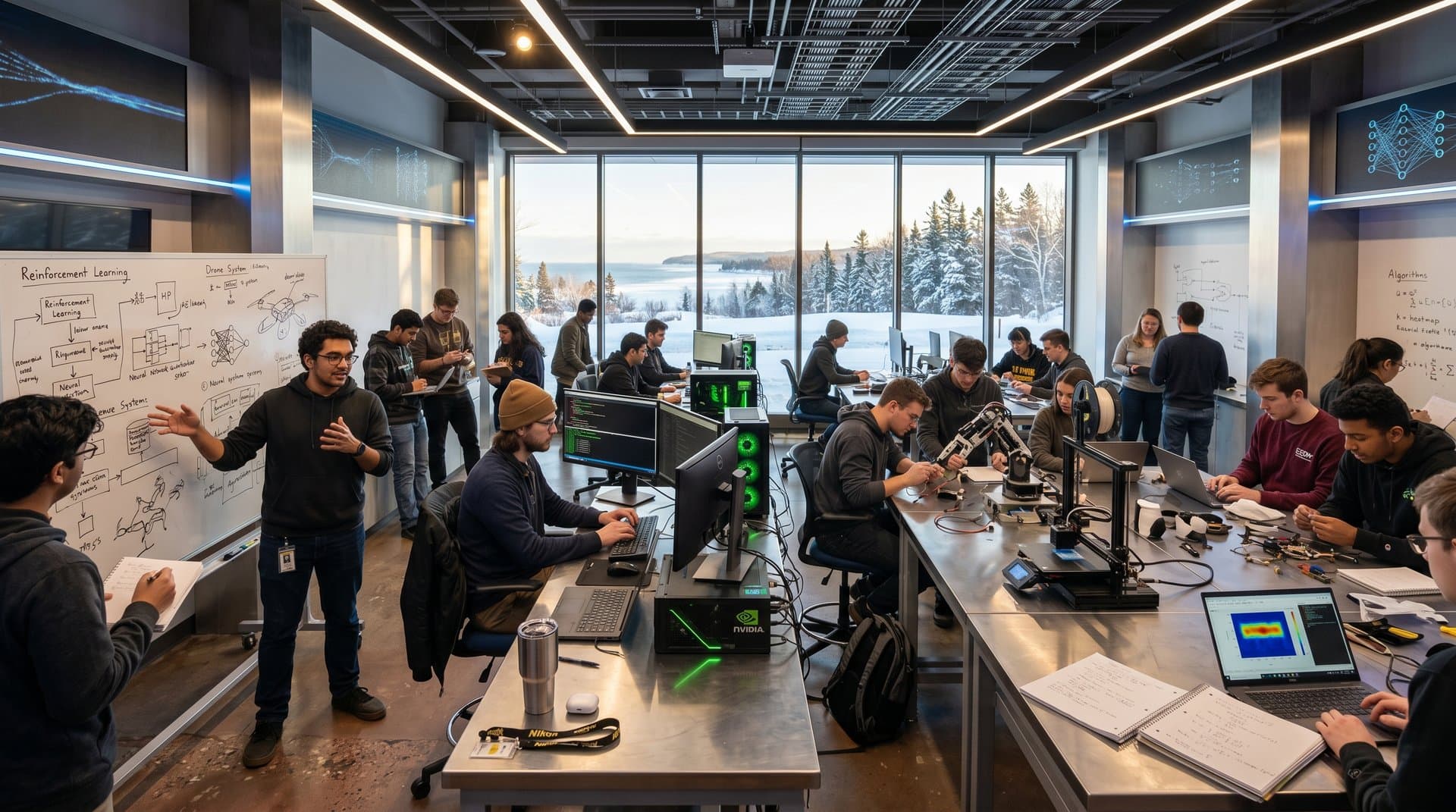 KI-Labor Michigan Tech: Studenten programmieren neuronale Netze mit Robotik-Modellen und GPU-Servern