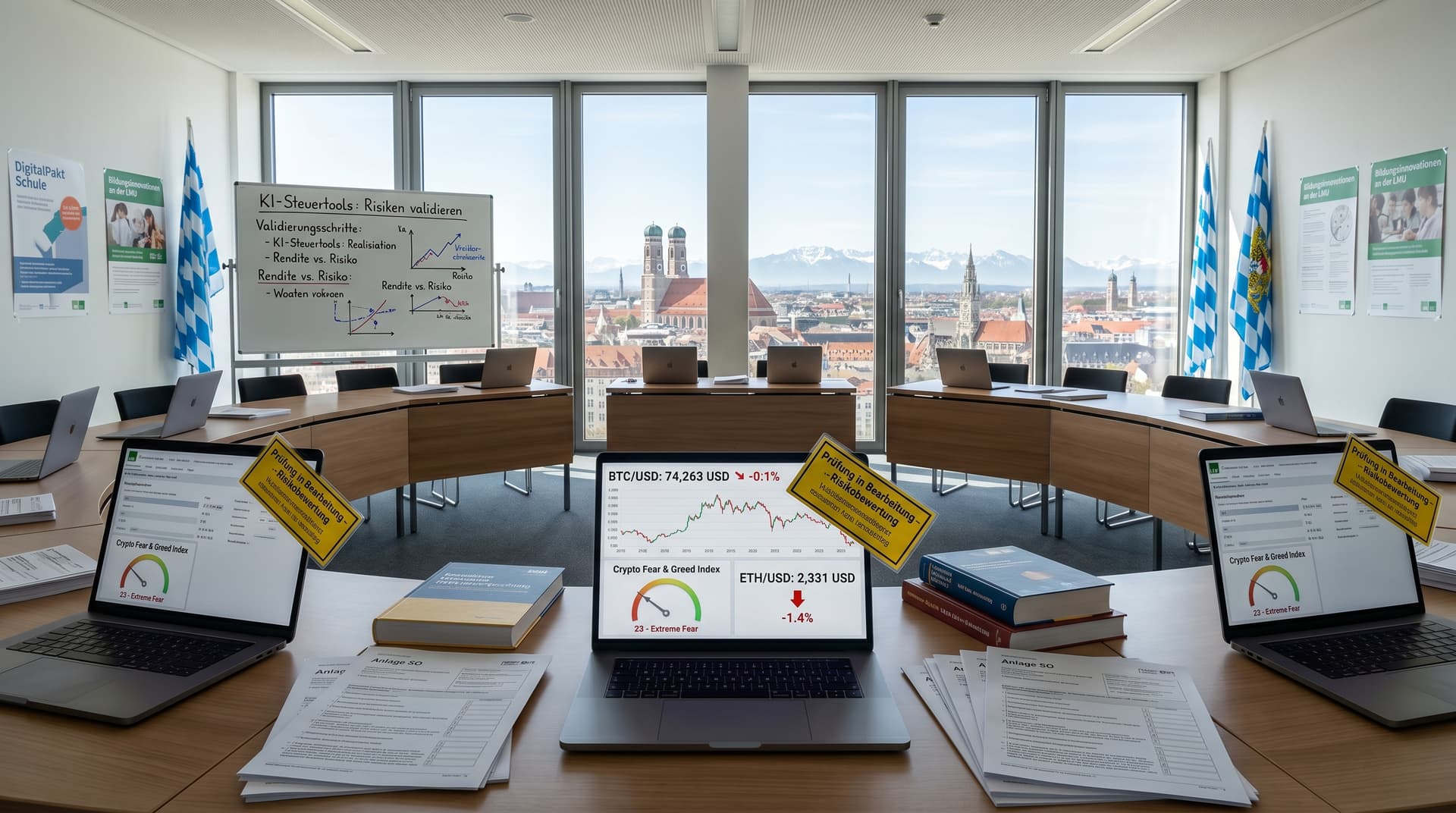 KI-Steuertools riskant: Münchner Pädagogen warnen bei BTC 74.263 USD