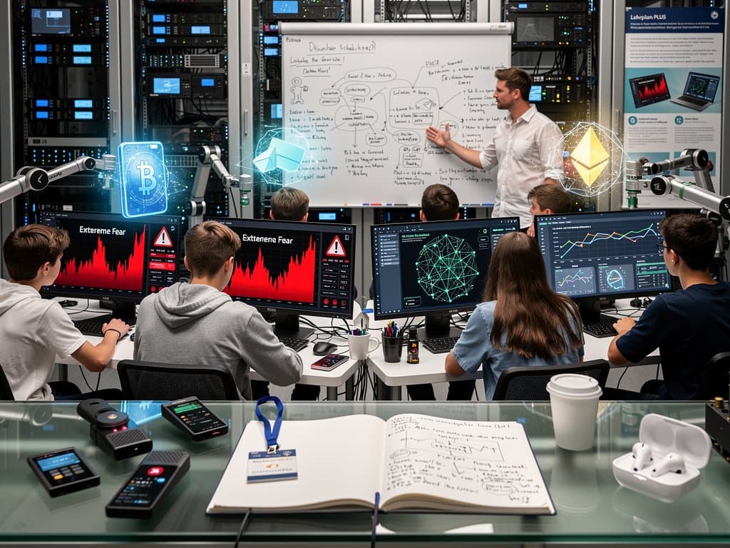 Cybersecurity-Labor mit Blockchain-Monitoren, Fear & Greed Index und Hardware-Wallets in Münchner Bildungseinrichtung