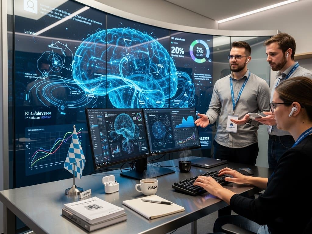 KI-Labor München: Displays mit Lernalgorithmen, Crypto-Charts und EdTech-Daten