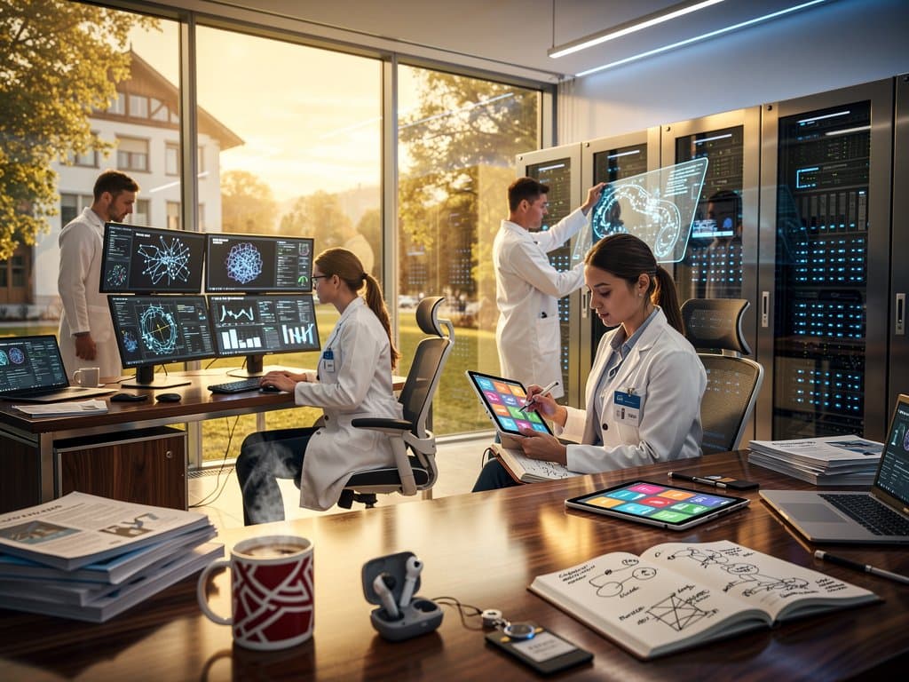 KI-Labor TU München mit Monitoren, Servern und Algorithmen für Bildung