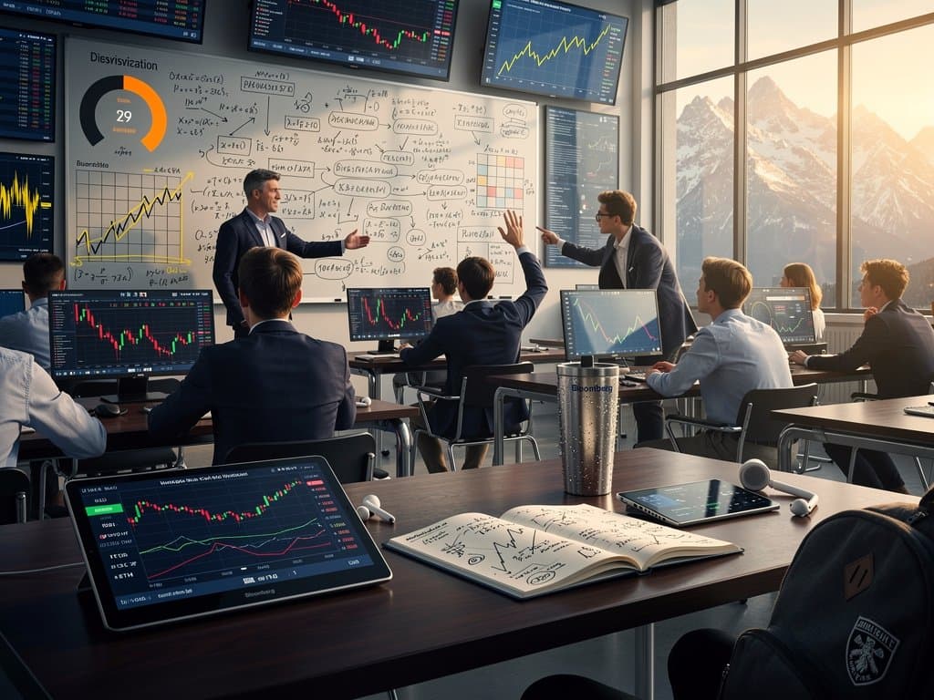 EdTech-Vorlesung mit Nvidia-Charts und Fear Index in Münchner Gymnasium